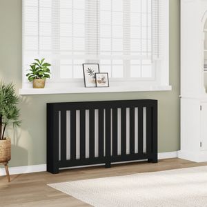 vidaXL Radiatorombouw 149x20x82 cm bewerkt hout zwart
