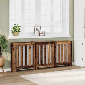vidaXL Radiatorombouw 205x21,5x83,5 cm bewerkt hout oud hout