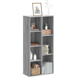 vidaXL Bücherregal Grau Sonoma 50x25x105 cm Holzwerkstoff
