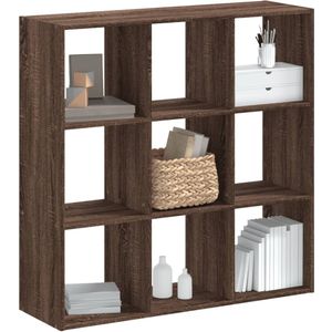 vidaXL Bücherregal Braun Eichen-Optik 102x32x102 cm Holzwerkstoff
