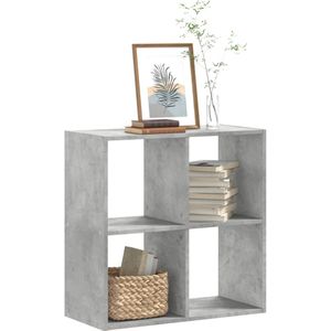 vidaXL Bücherregal Betongrau 68,5x32x68,5 cm Holzwerkstoff