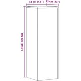 vidaXL - Plantenstandaard - Wit - Bewerkte Hout - 33x33x100 cm