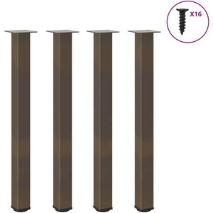 vidaXL - Salontafelpoten - 4 - st - cm - staal - naturel
