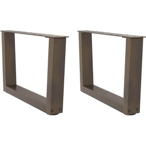 vidaXL Salontafelpoten 2 st V-vormig 60x(30-31,3) cm staal naturel