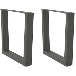 Esstisch Beine V-Form 2 Stück Anthrazit 60x(42-43,3) cm Stahl Vidaxl