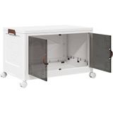 vidaXL - Opbergbox - stapelbaar - met - wielen - 75 - L - 64x40x41 - cm