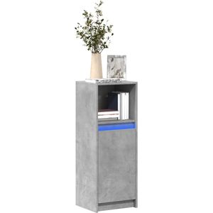 vidaXL LED-Sideboard Betongrau 38x34x100 cm Holzwerkstoff