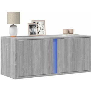 vidaXL TV-Wandschrank mit LED-Beleuchtung Grau Sonoma 80x31x35 cm