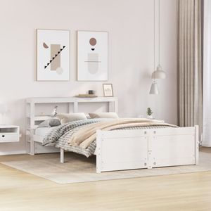 vidaXL - Bedframe - met - hoofdeinde - zonder - matrasx200 - cm - wit