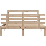 vidaXL - Bedframe - met - hoofdbord - massief - grenenhoutx200 - cm