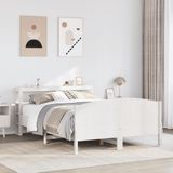 vidaXL - Bedframe - zonder - matras - massief - grenenhout - witx200 - cm