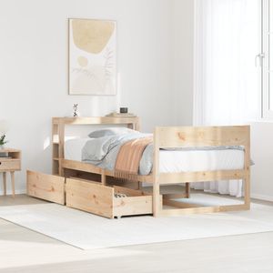 vidaXL Massivholzbett ohne Matratze 100x200 cm Kiefernholz