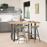 Vidaxl - Bartisch mit Baumkanten 180x80x92cm Massivholz Eiche Rechteckig