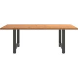 Vidaxl - Esstisch Hellbraun 220x120x74 cm Massivholz Eiche Rechteckig