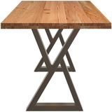 Vidaxl - Esstisch Hellbraun 200x80x74 cm Massivholz Eiche Rechteckig