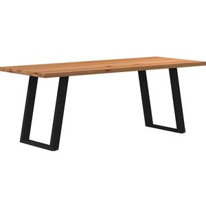 vidaXL Esstisch Hellbraun 200x80x74 cm Massivholz Eiche Rechteckig