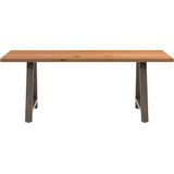 Vidaxl - Esstisch Hellbraun 200x80x74 cm Massivholz Eiche Rechteckig