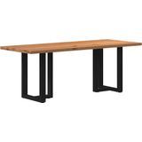 Vidaxl - Esstisch Hellbraun 200x80x74 cm Massivholz Eiche Rechteckig