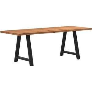 vidaXL Esstisch Hellbraun 220x80x74 cm Massivholz Eiche Rechteckig