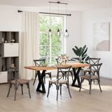Esstisch Hellbraun 220x80x74 cm Massivholz Eiche Rechteckig vidaXL