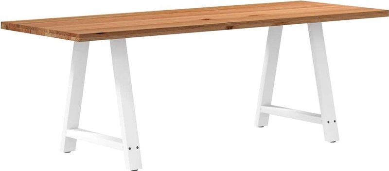Vidaxl - Esstisch Hellbraun 220x80x74 cm Massivholz Eiche Rechteckig