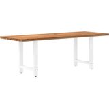 Vidaxl - Esstisch Hellbraun 220x80x74 cm Massivholz Eiche Rechteckig