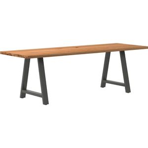 vidaXL Esstisch Hellbraun 240x80x74 cm Massivholz Eiche Rechteckig