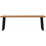 vidaXL Eettafel rechthoekig 240x80x74 cm massief eikenhout lichtbruin