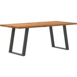 Vidaxl - Esstisch Hellbraun 200x90x74 cm Massivholz Eiche Rechteckig