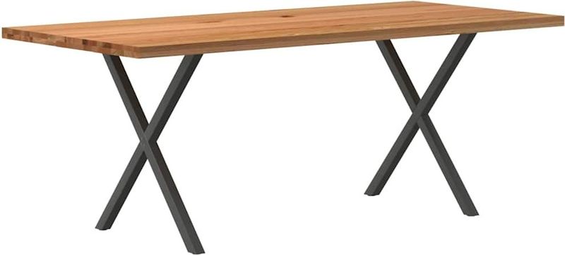 Vidaxl - Esstisch Hellbraun 200x90x74 cm Massivholz Eiche Rechteckig