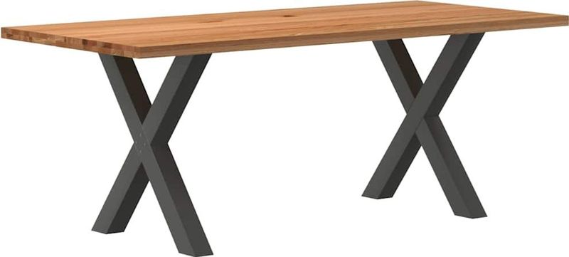 Vidaxl - Esstisch Hellbraun 200x90x74 cm Massivholz Eiche Rechteckig