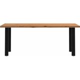 vidaXL Esstisch Hellbraun 200x90x74 cm Massivholz Eiche Rechteckig