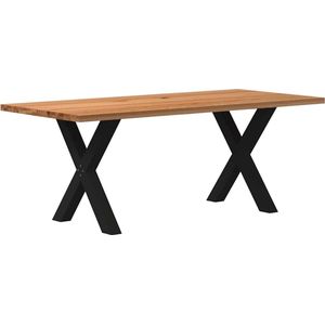 vidaXL Esstisch Hellbraun 200x90x74 cm Massivholz Eiche Rechteckig