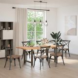 vidaXL Esstisch Hellbraun 200x90x74 cm Massivholz Eiche Rechteckig