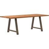Vidaxl - Esstisch Hellbraun 220x90x74 cm Massivholz Eiche Rechteckig