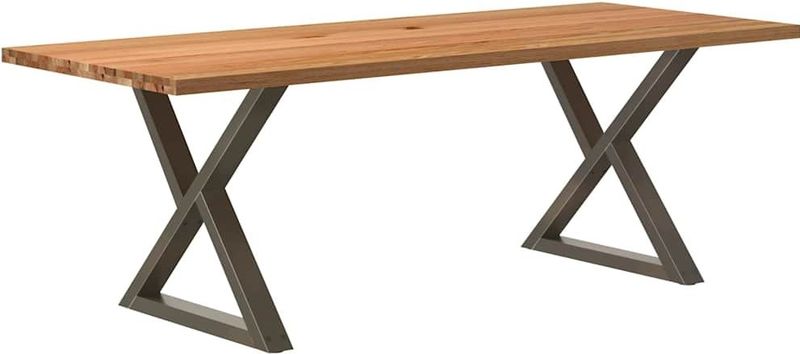 Vidaxl - Esstisch Hellbraun 220x90x74 cm Massivholz Eiche Rechteckig