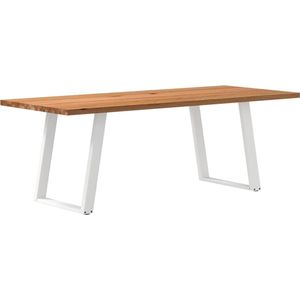 Vidaxl - Esstisch Hellbraun 220x90x74 cm Massivholz Eiche Rechteckig