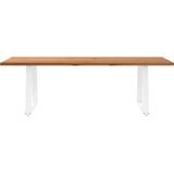 vidaXL Eettafel rechthoekig 240x90x74 cm massief eikenhout lichtbruin, eetkamertafel, restauranttafel, bureau, keukentafel, eetkamermeubilair