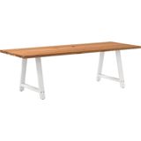 Vidaxl - Esstisch Hellbraun 240x90x74 cm Massivholz Eiche Rechteckig