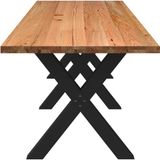 vidaXL Esstisch Hellbraun 320x90x74 cm Massivholz Eiche Rechteckig
