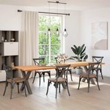 Vidaxl - Esstisch Hellbraun 320x90x74 cm Massivholz Eiche Rechteckig