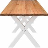 Vidaxl - Esstisch Hellbraun 320x90x74 cm Massivholz Eiche Rechteckig