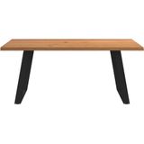 vidaXL - Eettafel - 180x100x74 - cm - massief - eikenhout - lichtbruin
