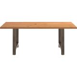 Vidaxl - Esstisch Hellbraun 200x120x74 cm Massivholz Eiche Rechteckig