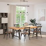 Vidaxl - Esstisch Hellbraun 240x120x74 cm Massivholz Eiche Rechteckig