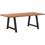 vidaXL Esstisch Hellbraun 200x100x74 cm Massivholz Eiche Rechteckig