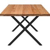 Esstisch Hellbraun 200x100x74 cm Massivholz Eiche Rechteckig vidaXL