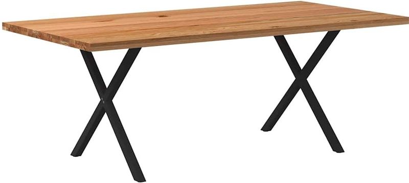 Esstisch Hellbraun 200x100x74 cm Massivholz Eiche Rechteckig vidaXL