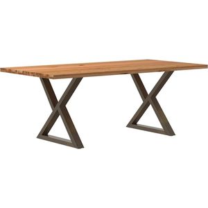 vidaXL Esstisch Hellbraun 200x100x74 cm Massivholz Eiche Rechteckig