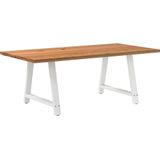 Esstisch Hellbraun 200x100x74 cm Massivholz Eiche Rechteckig vidaXL